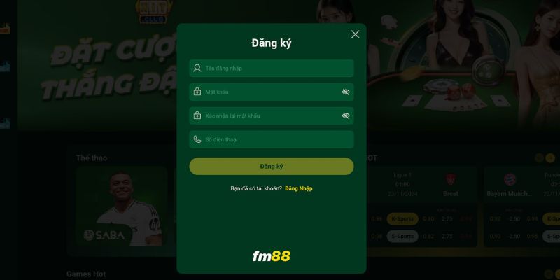 Trang Chủ 24 form dang ky tai khoan tai FM884